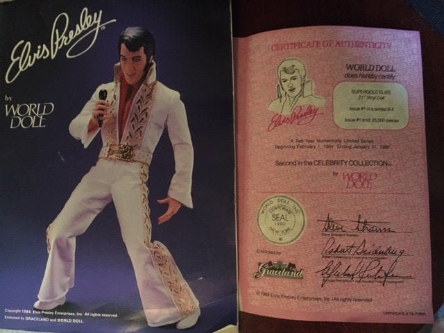 WORLD DOLL 21 Elvis Presley SUPERGOLD A Limited Edition Doll 71950 Etsy