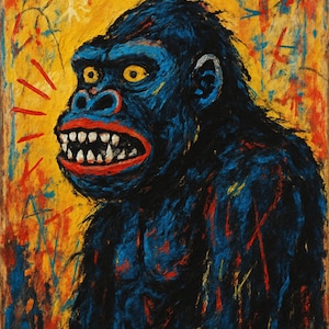 Abstract Art Print in the style of Jean Michel Basquiat