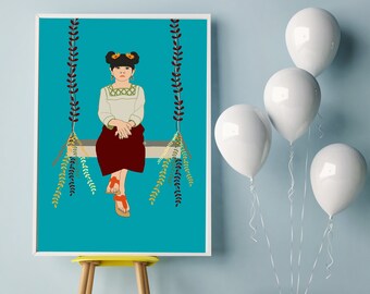 Tree Swing Drawing Etsy