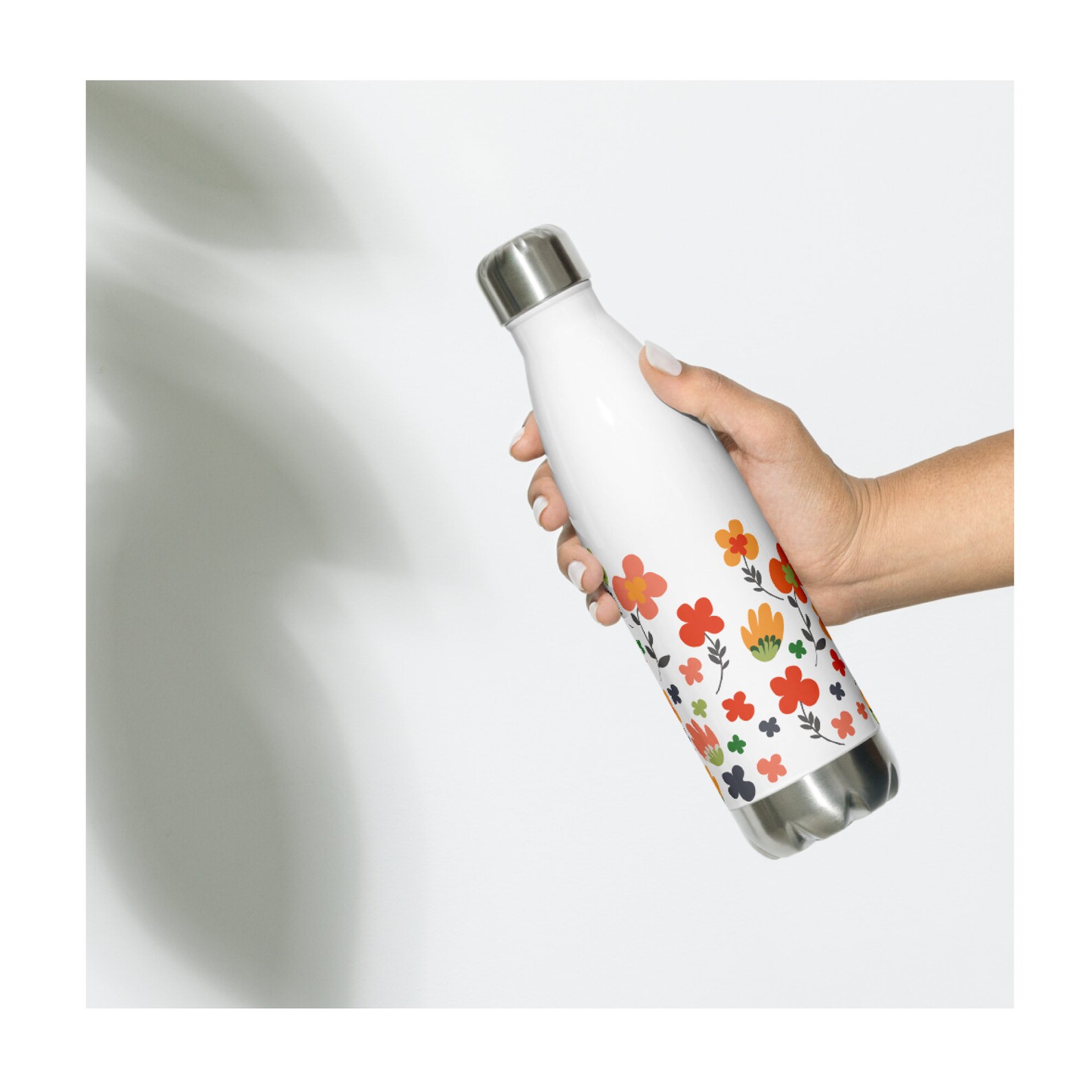 Flowers Water Bottle Insulated Stainless Steel Great Gift Etsy