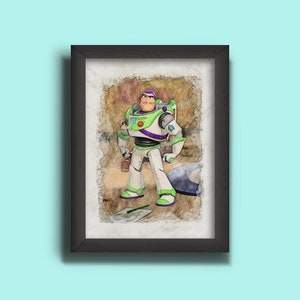 Buzz Lightyear Watercolour Print, Printable.