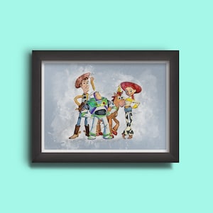 Woody, Buzz, Bullseye und Jessie. Du hast einen Freund in mir. Herunterladbar. Digitaldruck. Kinderzimmer, Wandbilder, Kinderzimmer.