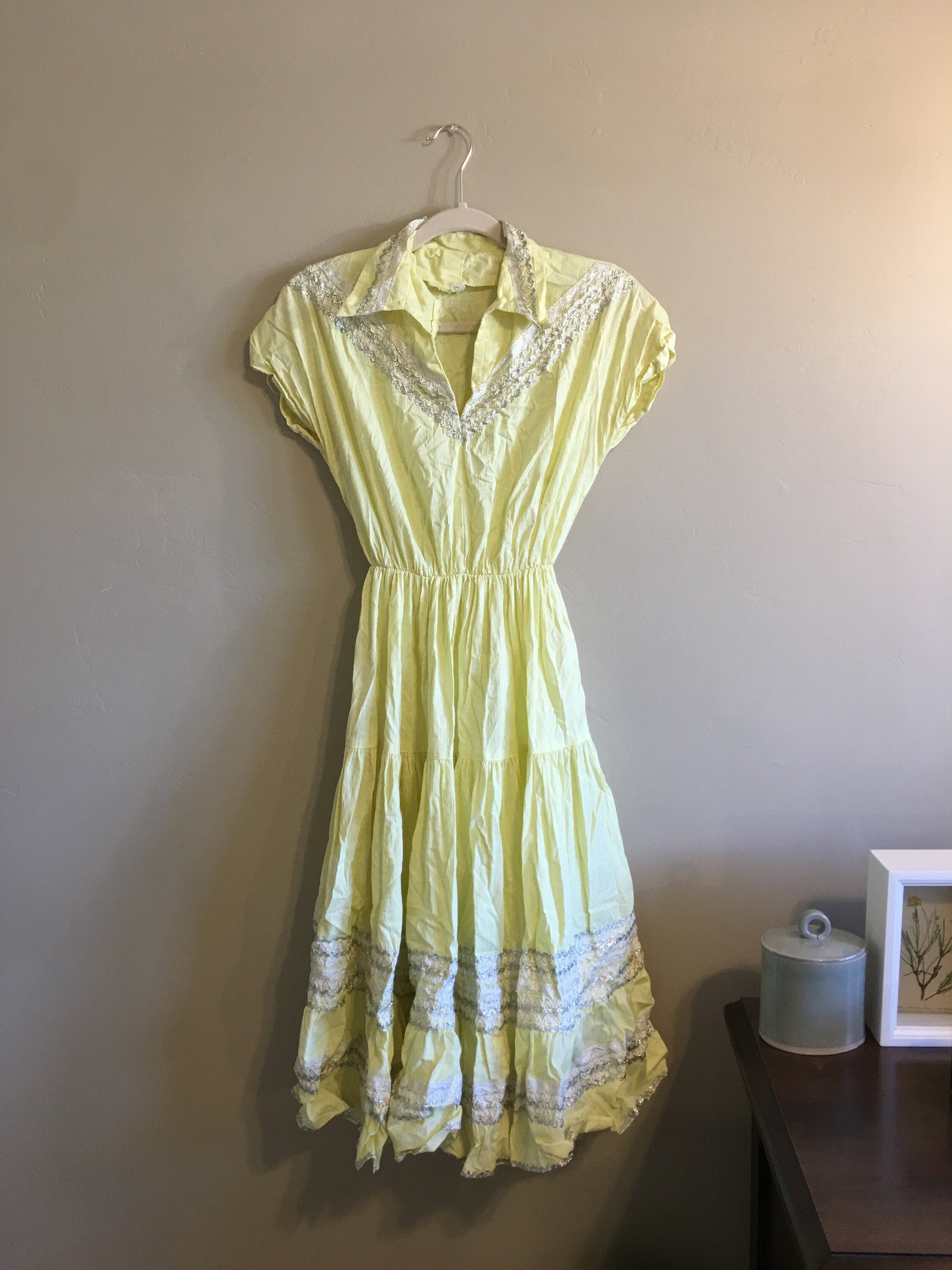 womens yellow sundress