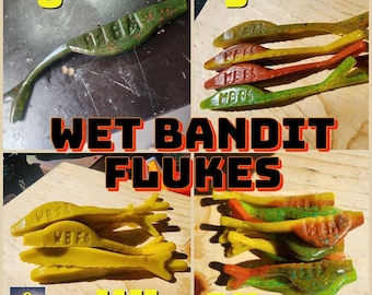 3"-6" Fluke Baits Wet Bandit Style