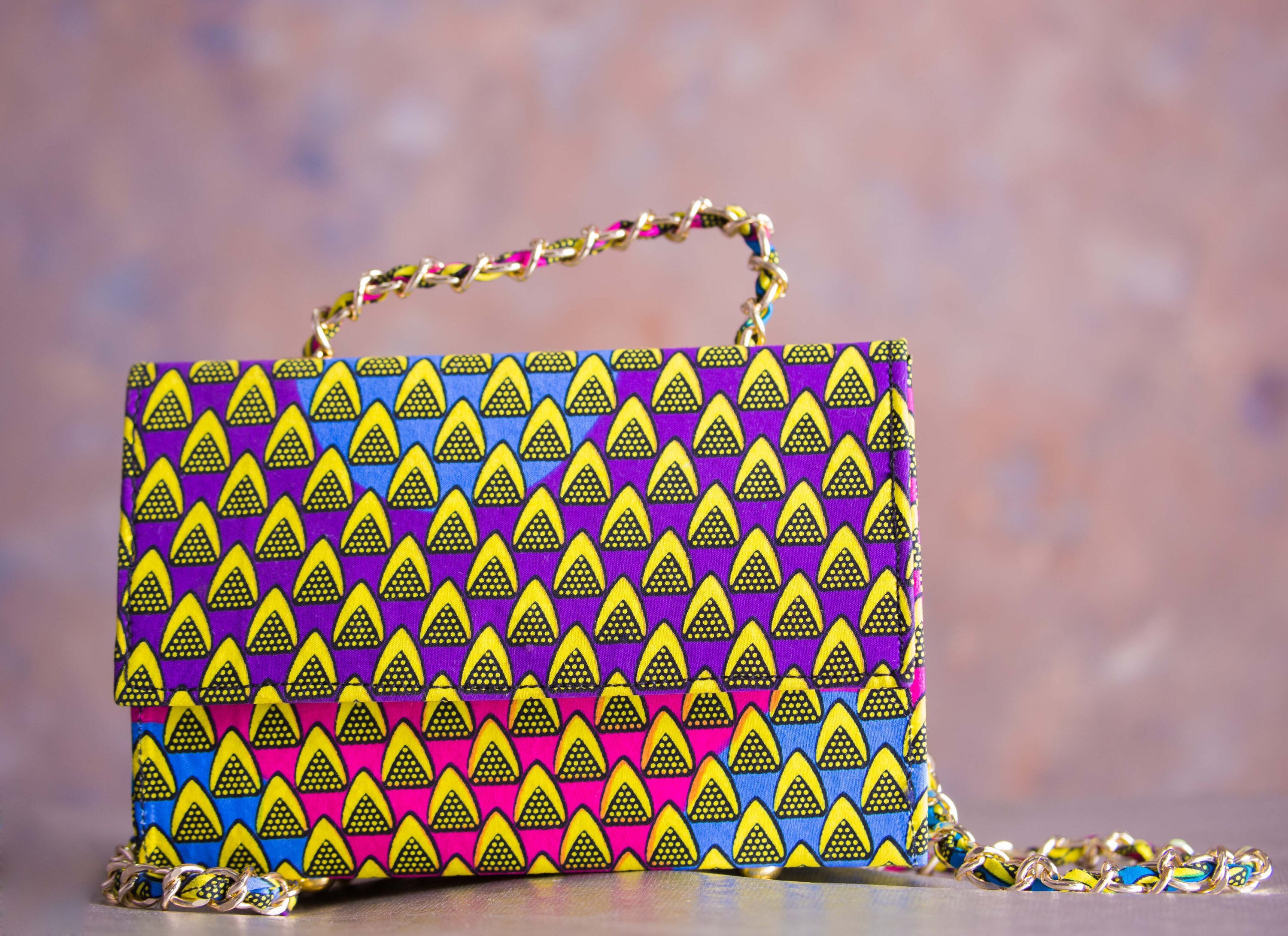 Ankara Purses Ankara Bags African Print Chain Handbag Etsy