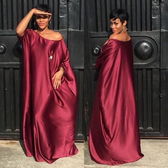 burgundy kaftan