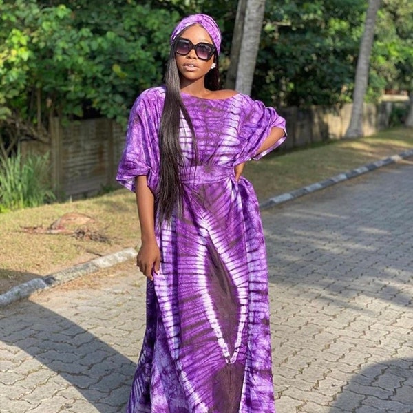 african purple dresses