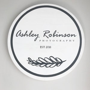 Hand painted business sign, Round custom decor, Business door wreath, Business name sign, Round business sign, Custom logo, Custom gift