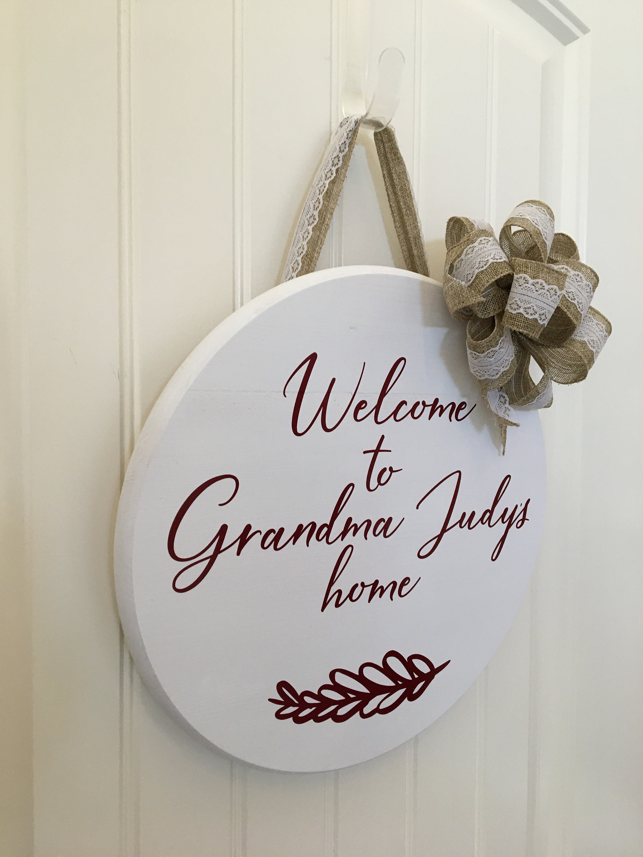 Personalized Door Hanger Last Name Sign Custom Name Door Etsy
