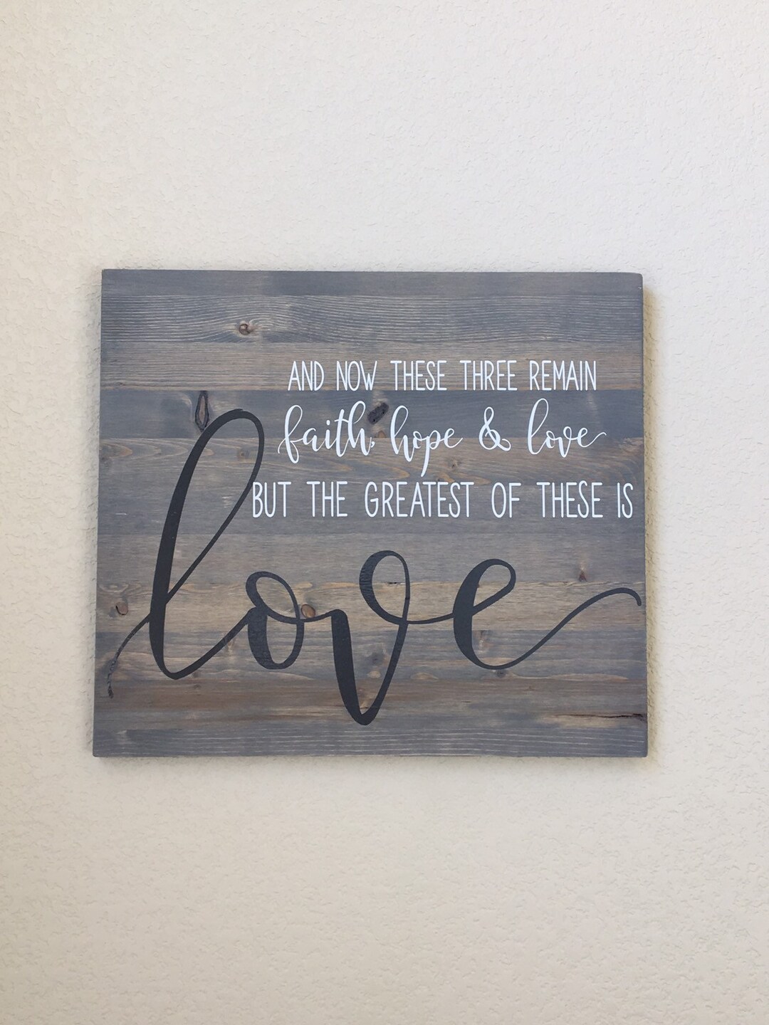 1 Corinthians 13, Faith Sign, Christian Home Decor, Wall Decor, Wall ...