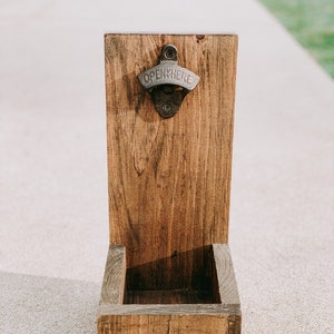 Wall Mounted Beer Bottle Opener | Wooden Bottle Opener | Father&#39;s Day Gift