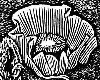 Amapolas (linograbado)