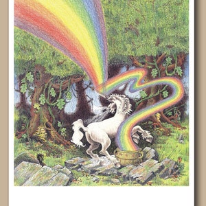 Guardian Rainbow (Set of 4 Blank Greeting Cards)