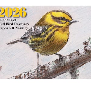 2026 Calendar Wild Bird Drawings
