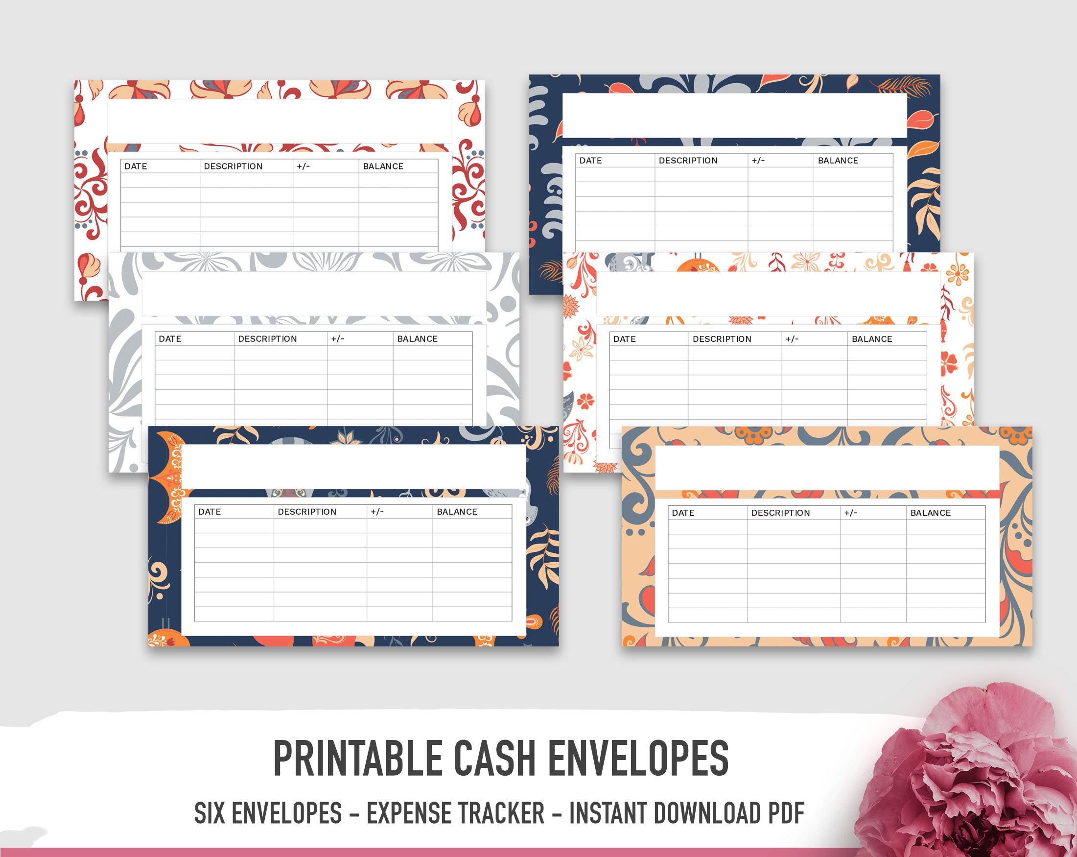 cash envelopes printable pdf money management and savings etsy