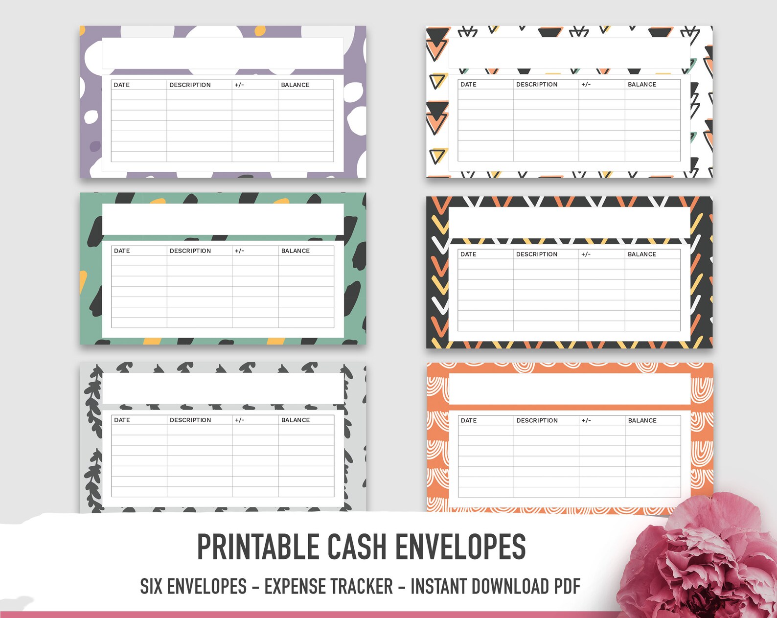 cash envelope tracker printable cash envelope tracker printable