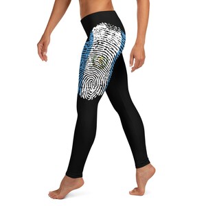 Guatemala Flagge Fingerabdruck Leggings | In This Together | Mittelamerika | Schwarze Legging | Yoga Leggings | I Love Guatemala