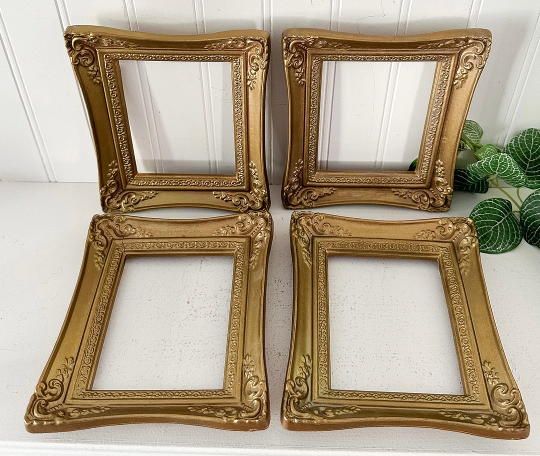 Set of 4 Gold Coloured Plastic Frames Made in Canada Etsy