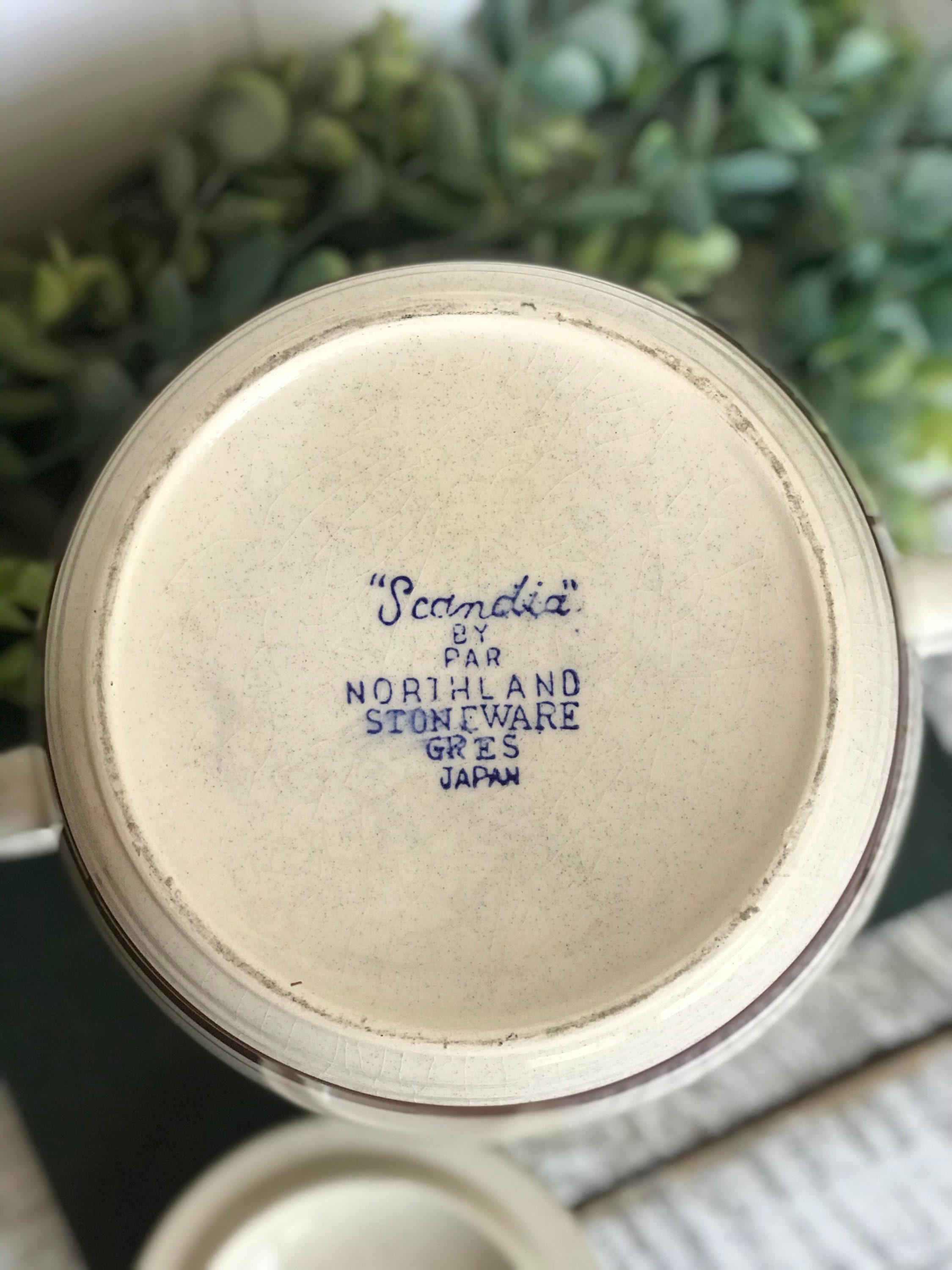 Vintage Scandia Bean Pot Japan Northland Stoneware Etsy