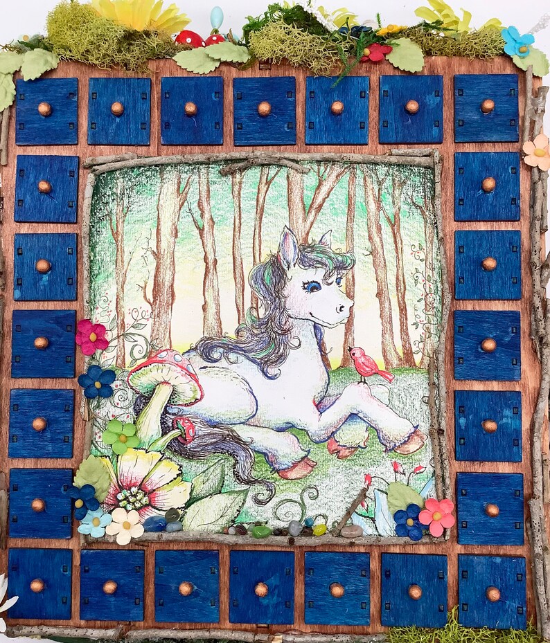 Handmade Wood Advent Calendar / Horse Lover's Gift / Pony Etsy