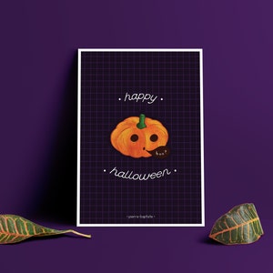 Boo ! - Affiche Carte de Vœux Halloween - Print Greetings Card Halloween - A6/A5