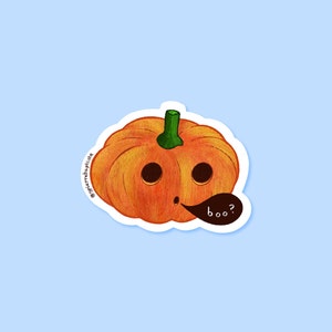 Sticker Citrouille / Spooky Pumpkin Sticker - Halloween, Decoration