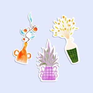 Set de 3 Stickers Amphores / 3 Amphoras Stickers Set