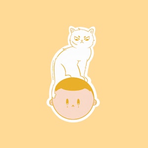 Sticker Chat / Cat Sticker (3/3) - Cute Accessory for Smartphone or Laptop