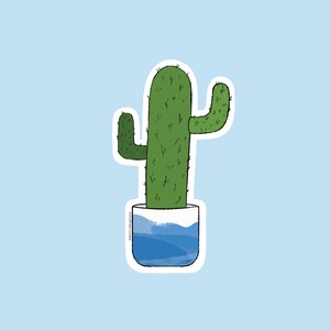 3 Cactus Stickers Set Cute Accessory for Smartphone or Laptop image 5