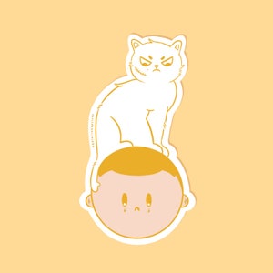 3 Cat Stickers Set Cute Accessories for Laptop or Smartphone image 4