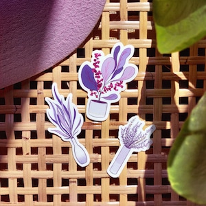 Set de 3 Stickers Plantes Extraterrestres / 3 Extraterrestrial Plants Stickers Set