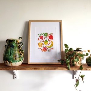 Spring Fruits A4 Art Print / Portrait / Digital Painting image 2