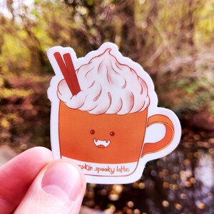 Sticker Pumpkin Latte - Halloween, Decoration, Spooky
