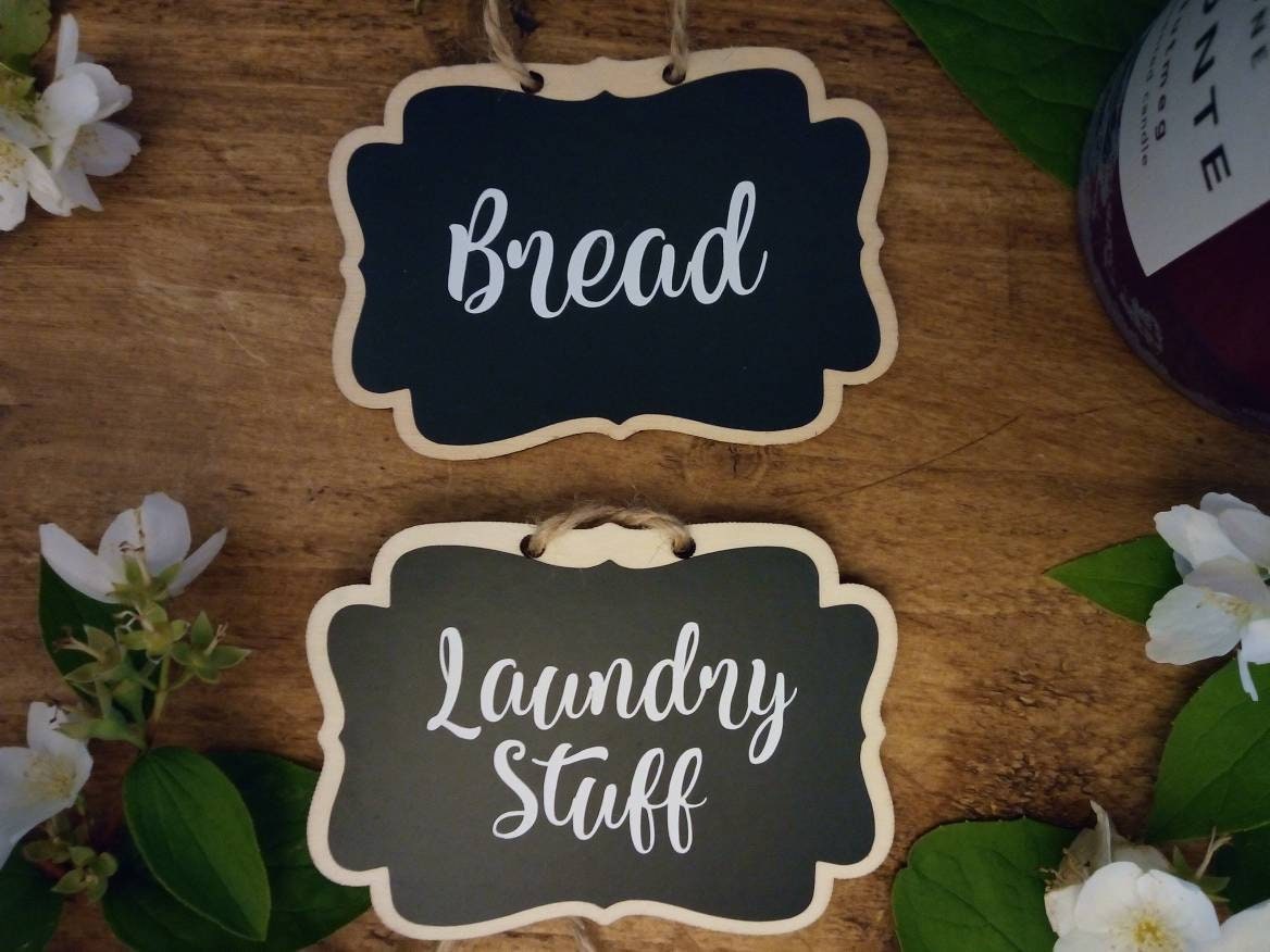 LABELS Wooden basket labelscustom made pantry labels wooden Etsy