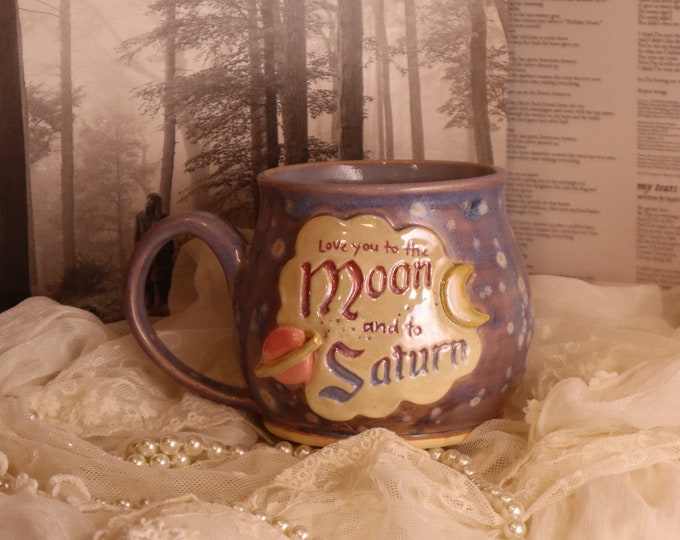 Large "To the Moon and to Saturn" Mug #1