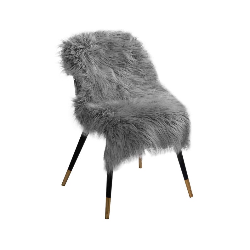 Sheepskin Rug Grey 2x3 Ft Faux Sheep Fur Artificial Wool Soft Etsy