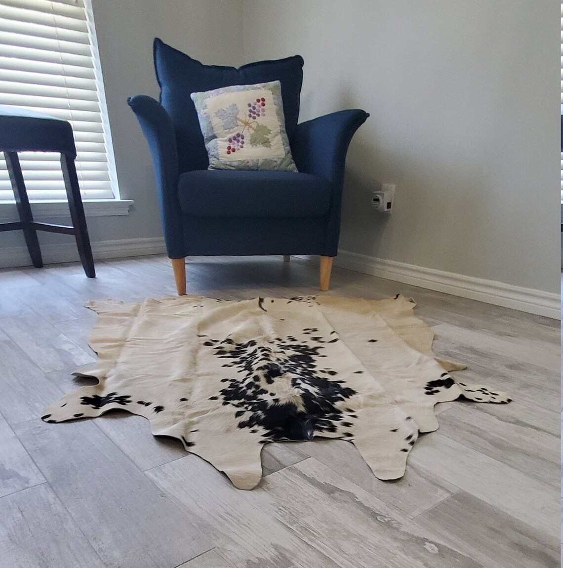 Genuine Cowhide rug White 5x4 ft Brazilian Natural white cow Etsy