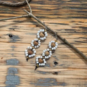 White Daisy Chain Earrings