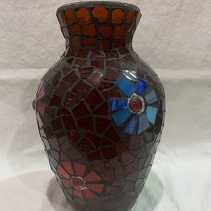Amber Mosaic Vase