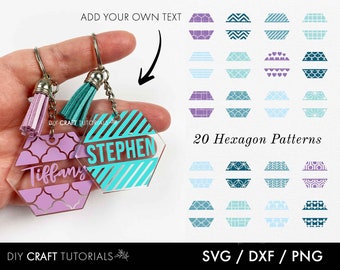 Download Hexagon Keychain Etsy