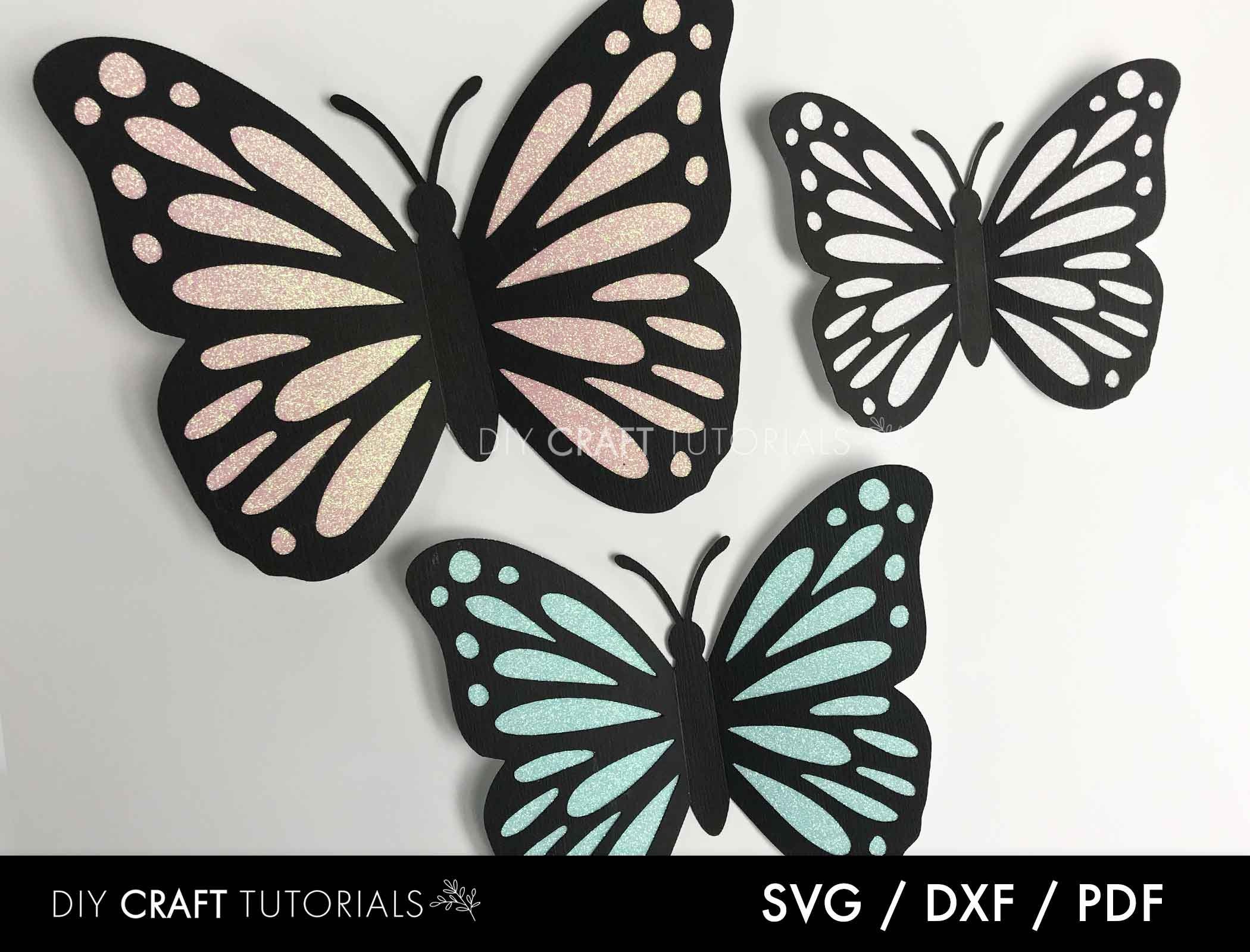 Butterfly SVG Butterfly template commercial use dxf but-01 Butterfly