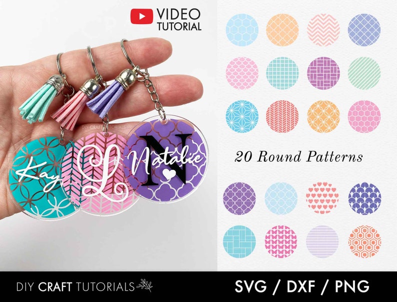 Download Round Pattern svg Circle Patterns Svg Keychain svg keyring ...