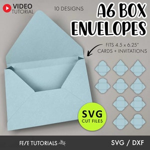 3D Envelope Box SVG, Greeting Card Envelope, A6 Box Envelope, 3D envelope box, envelope template, envelope svg, cricut svg, cricut card svg