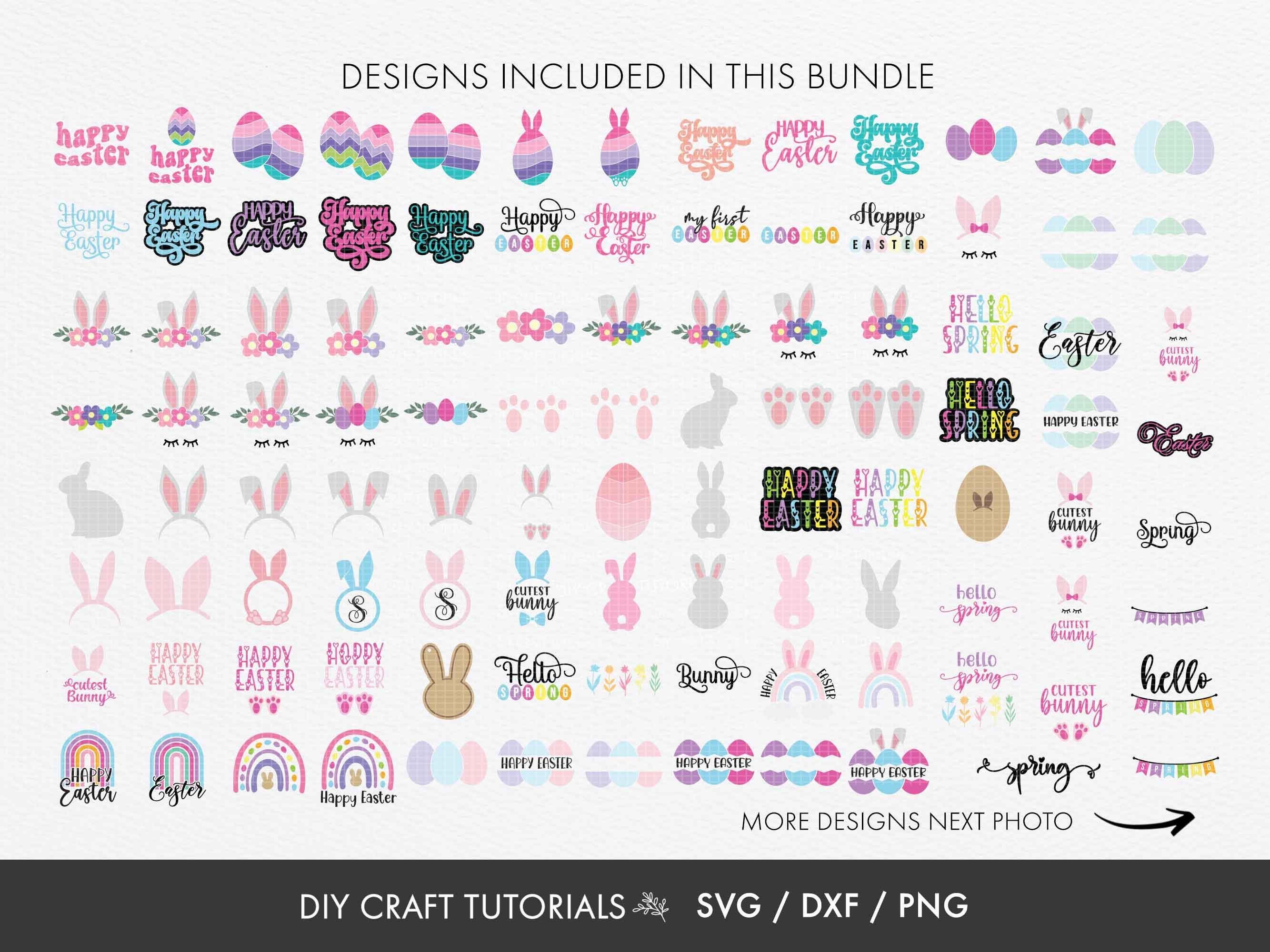 Easter SVG Bundle Mega Pack | 200 Easter Cut Files | Bunny Egg Spring ...
