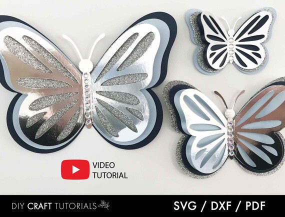 butterfly svg printable butterflies butterfly template 3d etsy