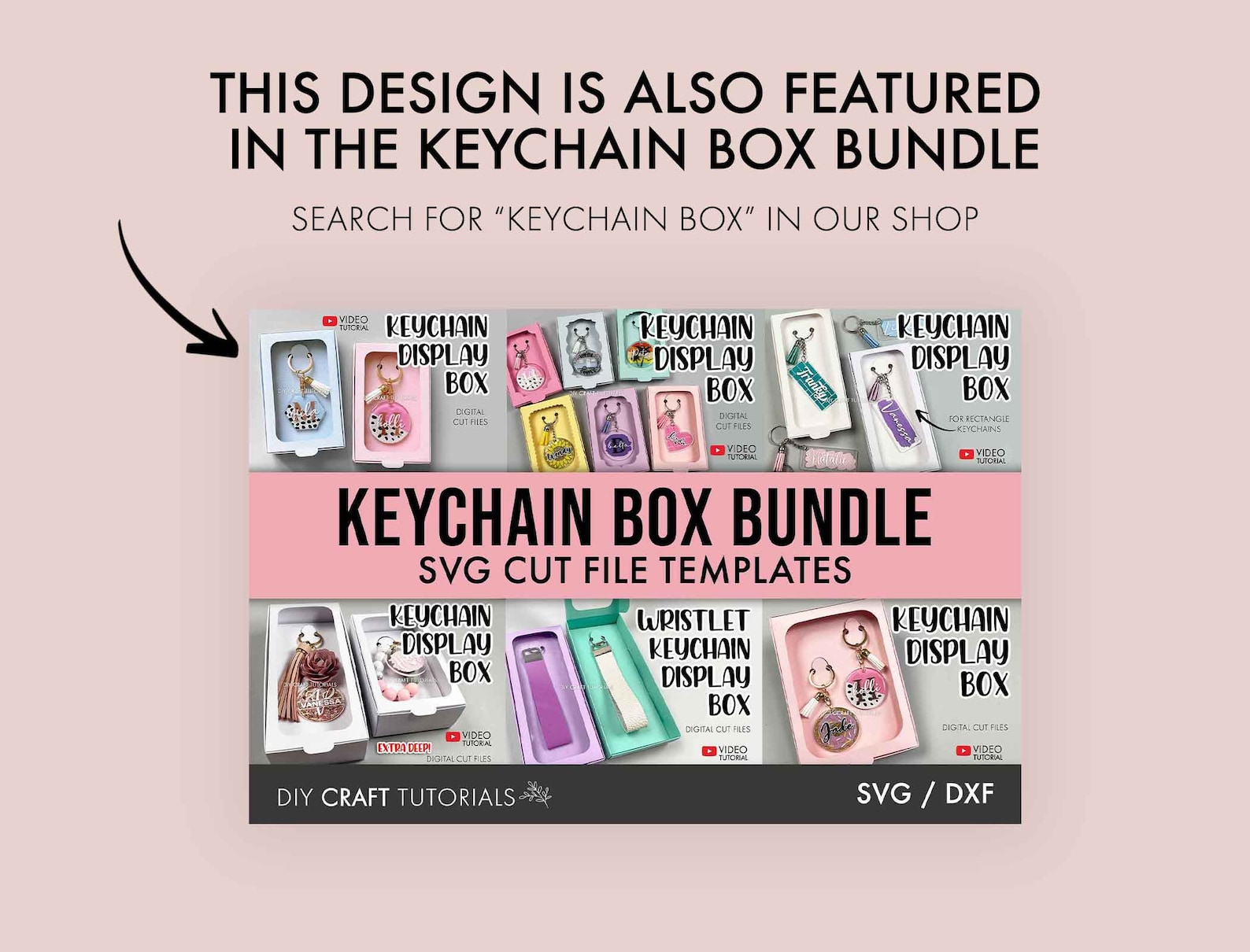 Keychain Box SVG Keychain Display Card Svg Keychain Display Etsy