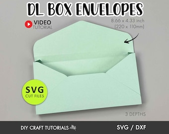 DL Box Envelope SVG: Invitation Template Cut Files