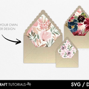 A7 Envelope Template, 5.25 x 7.25 envelope template, A7 Envelope SVG, Envelope svg, wedding invitation envelope template, cricut svg image 4