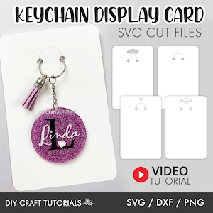 Keyring Display Card Svg, Keyring Display Card Template, Keychain Packaging, Key Ring Tag svg, keychain svg, Packaging svg