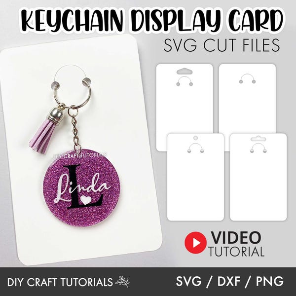 Keyring Display Card Svg, Keyring Display Card Template, Keychain Packaging, Key Ring Tag svg, keychain svg, Packaging svg